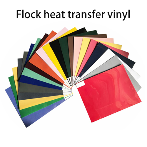 Flock heat transfer vinyl in piece